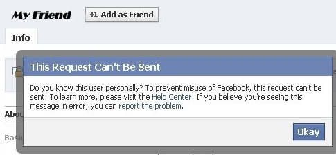 Facebook Friend Blocked