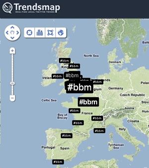 BBM Twitter Trends Map
